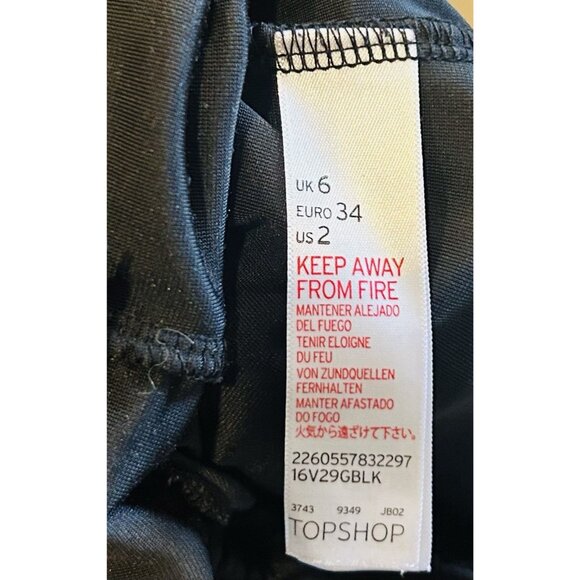 Topshop Women’s Black Velvet Jumpsuit Size 2 US Spaghetti Strap Crisscross - Picture 11 of 12